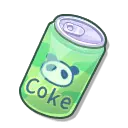 Panda Coke Can - green - Lossless PNG