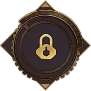 Gold Lock Badge - mysterious - Free PNG