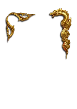 Dragon Pattern - gold - artistic - Transparent Background PNG