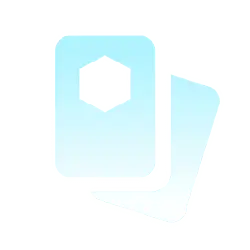 Hexagon Card - simple - No Background PNG
