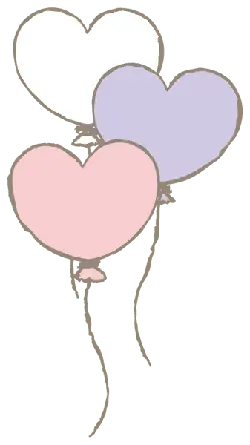 Heart Balloons - heart shape - white - Free Download PNG
