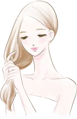 Girl with White Hair in Black Clothing - illustration - PNG