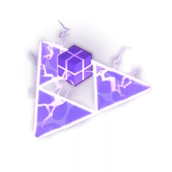 Purple Cube with Lightning Triangles - lightning - Lossless PNG