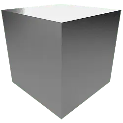Cube - metallic - No Background PNG