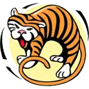 Laughing Tiger - cartoon - Free Download PNG
