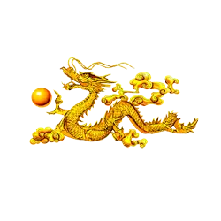 Dragon with Pearl - gold - Lossless PNG