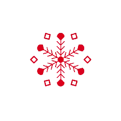 Red Snowflake Pattern - Highly Rated PNG