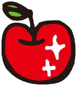 Shiny Apple - red - No Background PNG
