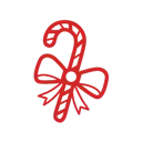 Candy Cane - red - decorations - No Background PNG