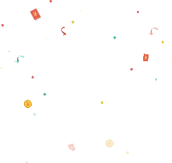 Colorful Confetti and Currency Symbols - red - PNG Images