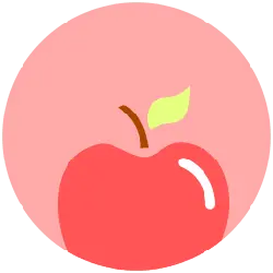 Apple - simple - circle - No Background PNG