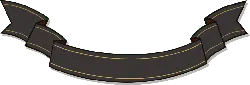Black Ribbon - design element - High Resolution PNG