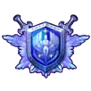 Blue Shield Emblem - sword - Transparent Background PNG