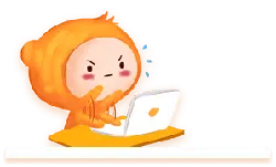 Orange Monkey - work - Transparent Background PNG