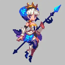 Ice Queen - game character - magic - PNG