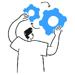 Person Turning Gears - motion - Free PNG