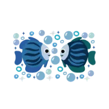 Blue and Green Fish Pattern - symmetry - Lossless PNG