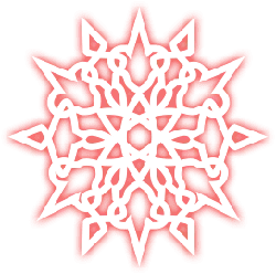Red Snowflake Pattern - geometric shape - High Resolution PNG