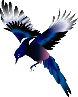 Bird - blue - Free PNG