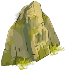 Rock - green plants - Transparent Layer PNG