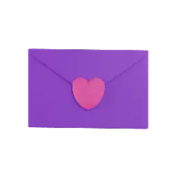 Purple Envelope - heart - Free PNG