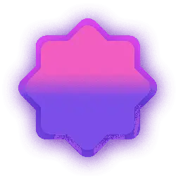 Gradient Star Shape - neon light - Transparent Background PNG