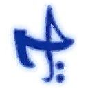 Blue Glowing Symbol - technology - No Background PNG