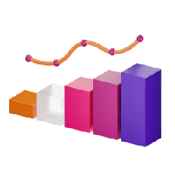 Colorful Bar Chart - growth - chart - Transparent Layer PNG