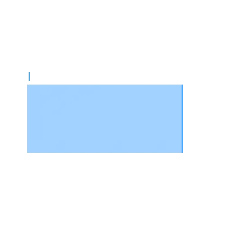 Blue Rectangle - simple style - color - No Background PNG
