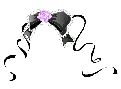 Black Bow with Pink Rose - rose - PNG Images