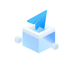 Blue Cube with Paper Airplane - future - Free PNG