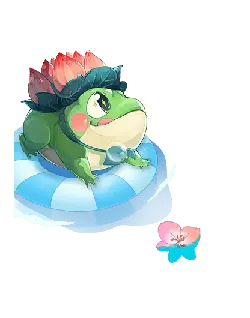Lotus Head Frog - leaf - Lossless PNG