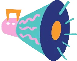 Colorful Horn - instrument - No Background PNG