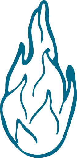 Blue Flame Pattern - graphic design - Transparent Layer PNG