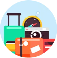 Suitcase and Camera - photography - PNG