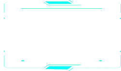 Blue Tech Border - neon blue - geometric shapes - Lossless PNG