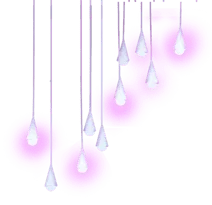 Purple Water Drop Chandelier - lighting - High Resolution PNG
