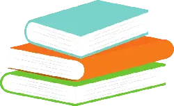 Three Books Stacked - learning - Transparent Background PNG