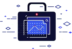 Blue Briefcase - technology - No Background PNG