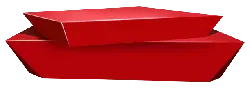 Red Geometric Shape - 3D - No Background PNG