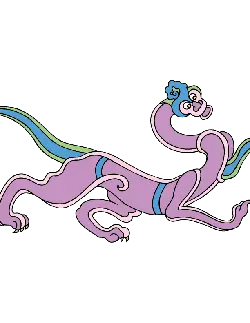 Purple Cartoon Lion - lion - No Background PNG