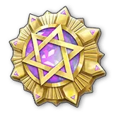 Purple Crystal Star Badge - purple - No Background PNG