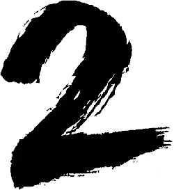 Number 2 - number - handwritten - PNG