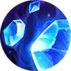 Blue Crystal - geometric shapes - glowing - No Background PNG