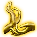 Golden Hand Sculpture - hands - Transparent Layer PNG
