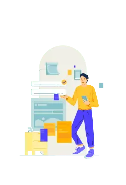 Man in Yellow Top and Blue Pants - illustration - Lossless PNG