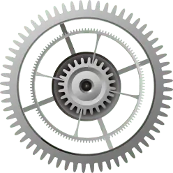 Gear Mechanism - Transparent Layer PNG