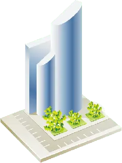 Blue Building Model - Designer Recommended PNG