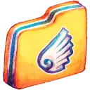 Folder Icon - wings - Lossless PNG