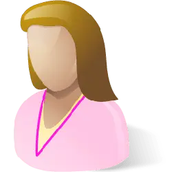 Female Icon in Pink - character - Free Download PNG